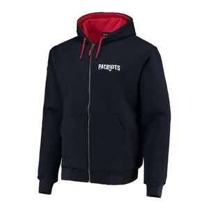 NWT Dunbrooke New England Patriots Craftsman Thermal-Lined Zip Hoodie, Medium